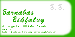 barnabas bikfalvy business card